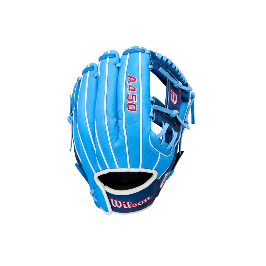 Wilson A450 RH Baseball Glove 11.5'' (Columbia Blue/Navy)