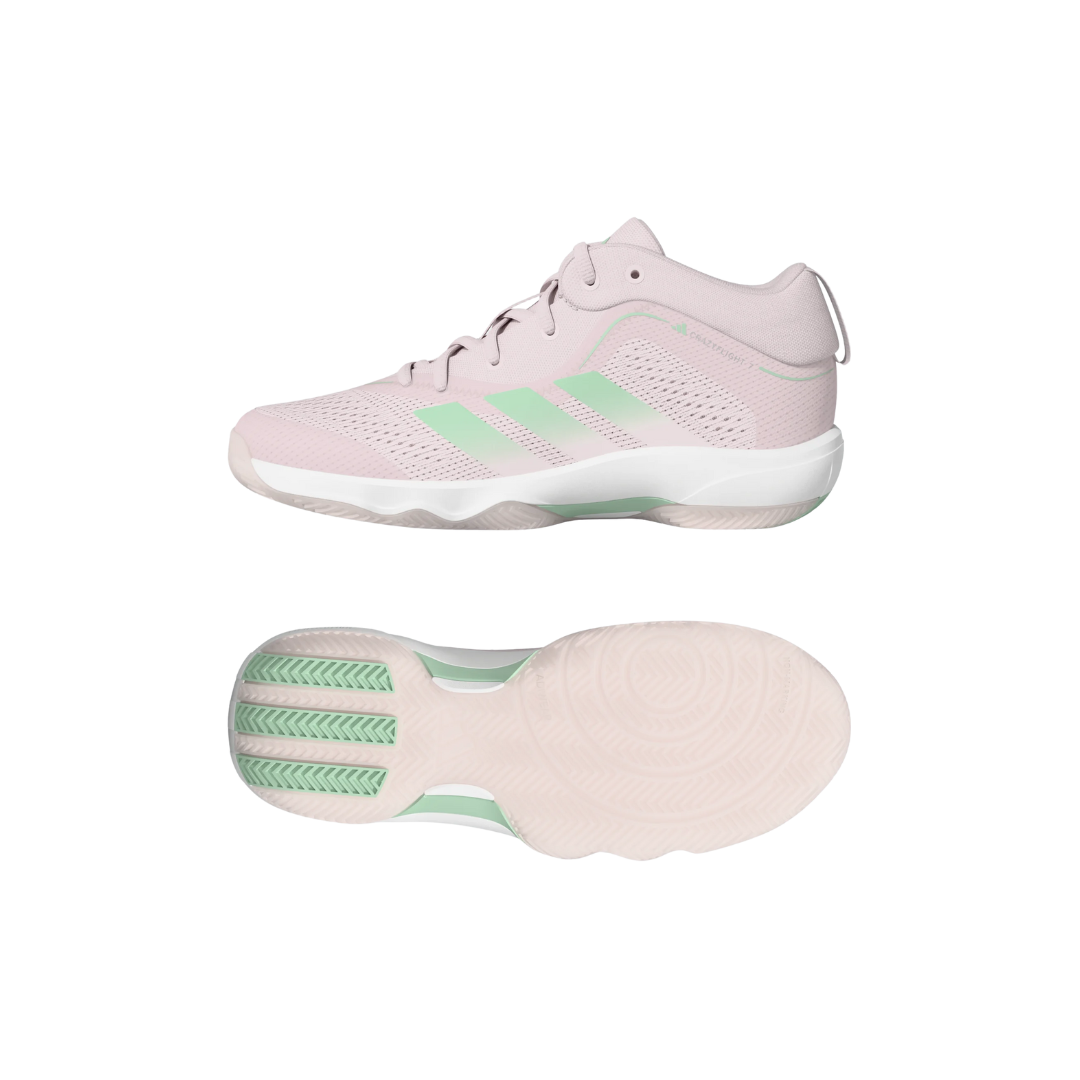 Image of Adidas Youth Crazyflight 7 Mid (Pink/Green)