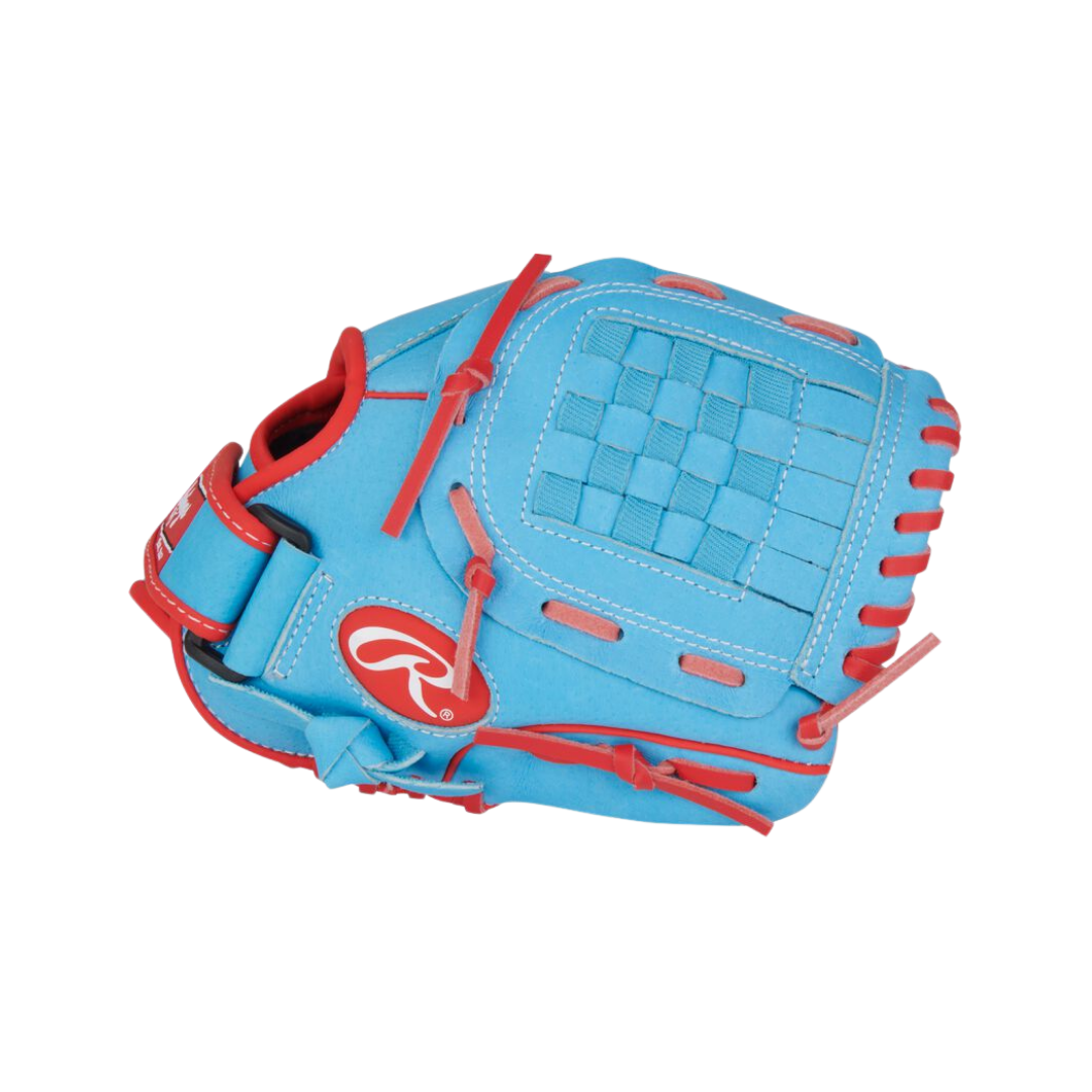 Image of Rawlings Sure Catch Jacob deGrom Glove 10'' (Columbia Blue/Red)