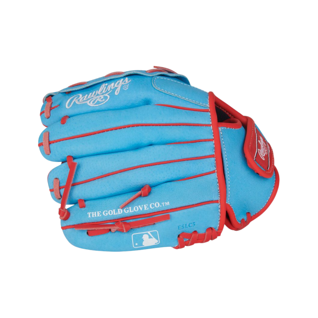 Image of Rawlings Sure Catch Jacob deGrom Glove 10'' (Columbia Blue/Red)