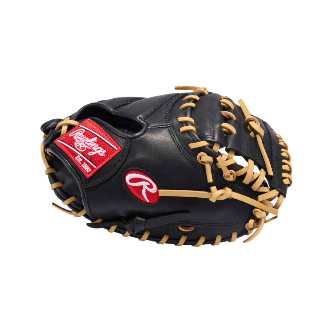 Image of Rawlings R9 Contour Catcher's Mitt 32'' (Black/Camel)