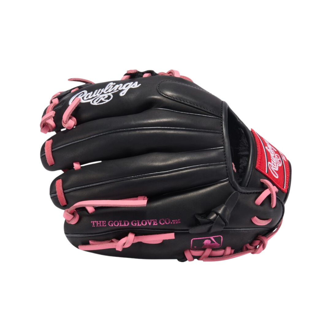 Image of Rawlings R9 Contour 11.25-Inch Infield Glove (Black/Pink)