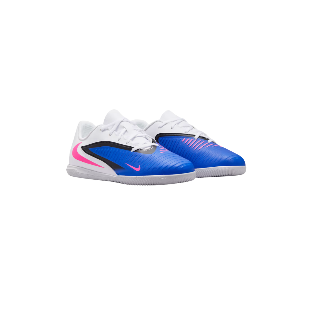 Image of Nike Jr. Phantom 6 Low Club Indoor (Racer Blue/White/Pink Blast)