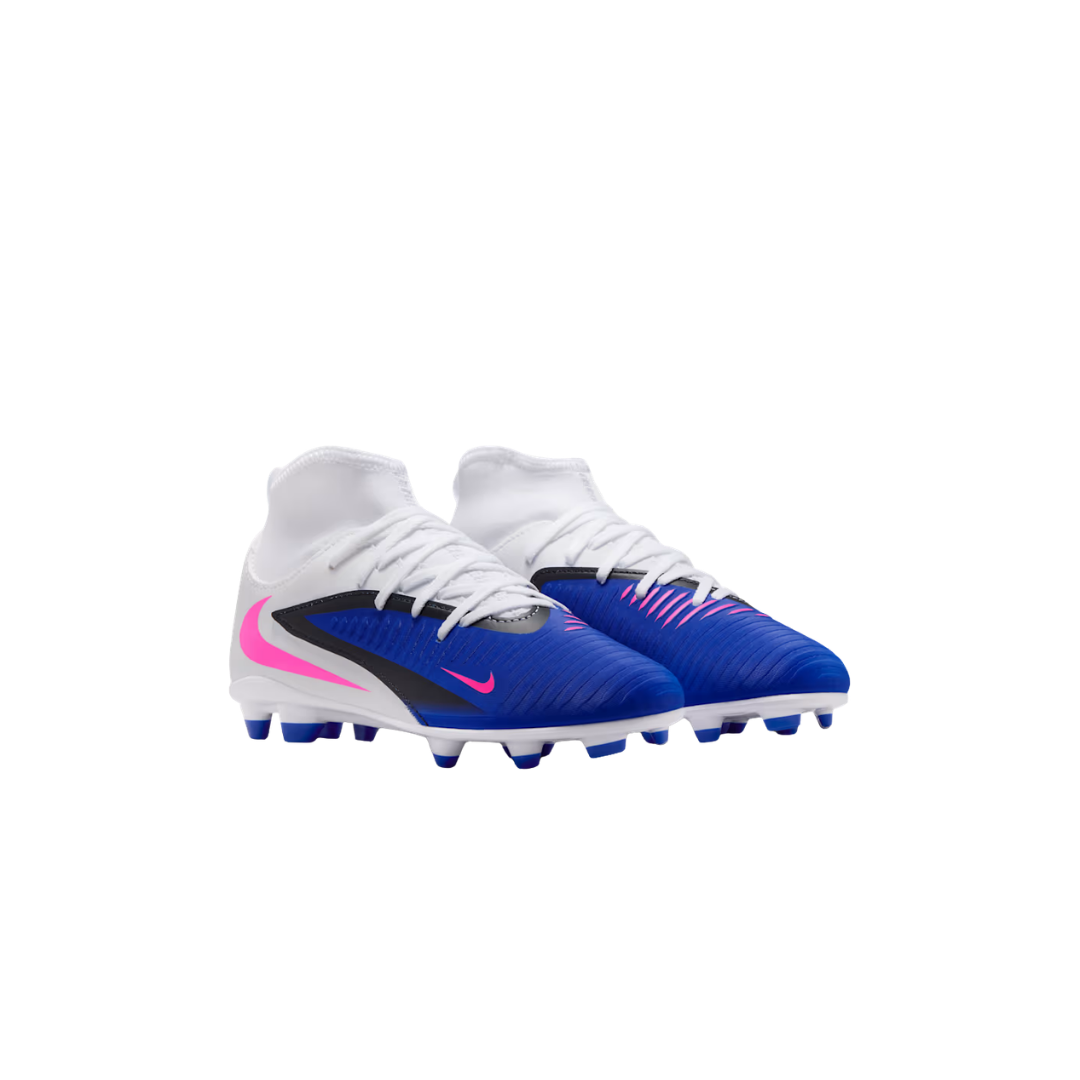 Image of Nike Jr. Phantom 6 High Club FG/MG (White/Royal/Pink)