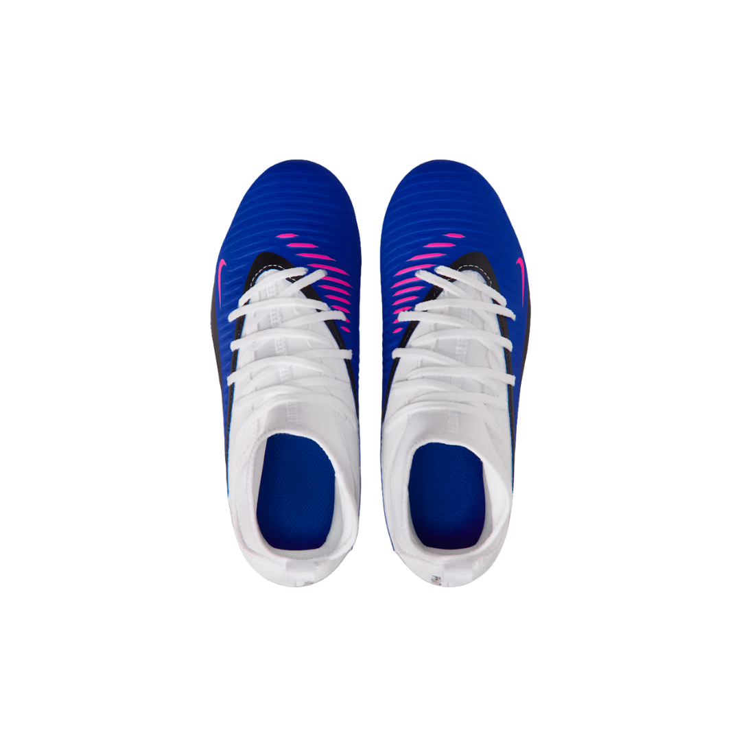 Nike Jr. Phantom 6 High Club FG/MG (White/Royal/Pink)
