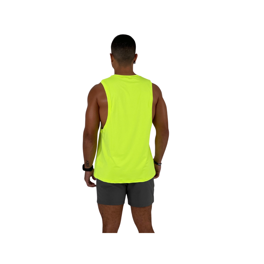 Image of Resilient Perform Cutout Tank Top (Neon Yellow)