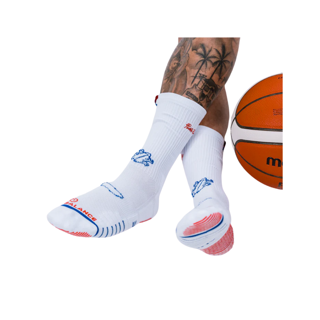 Balance Official PR Team White Socks with Grip (OSFM)