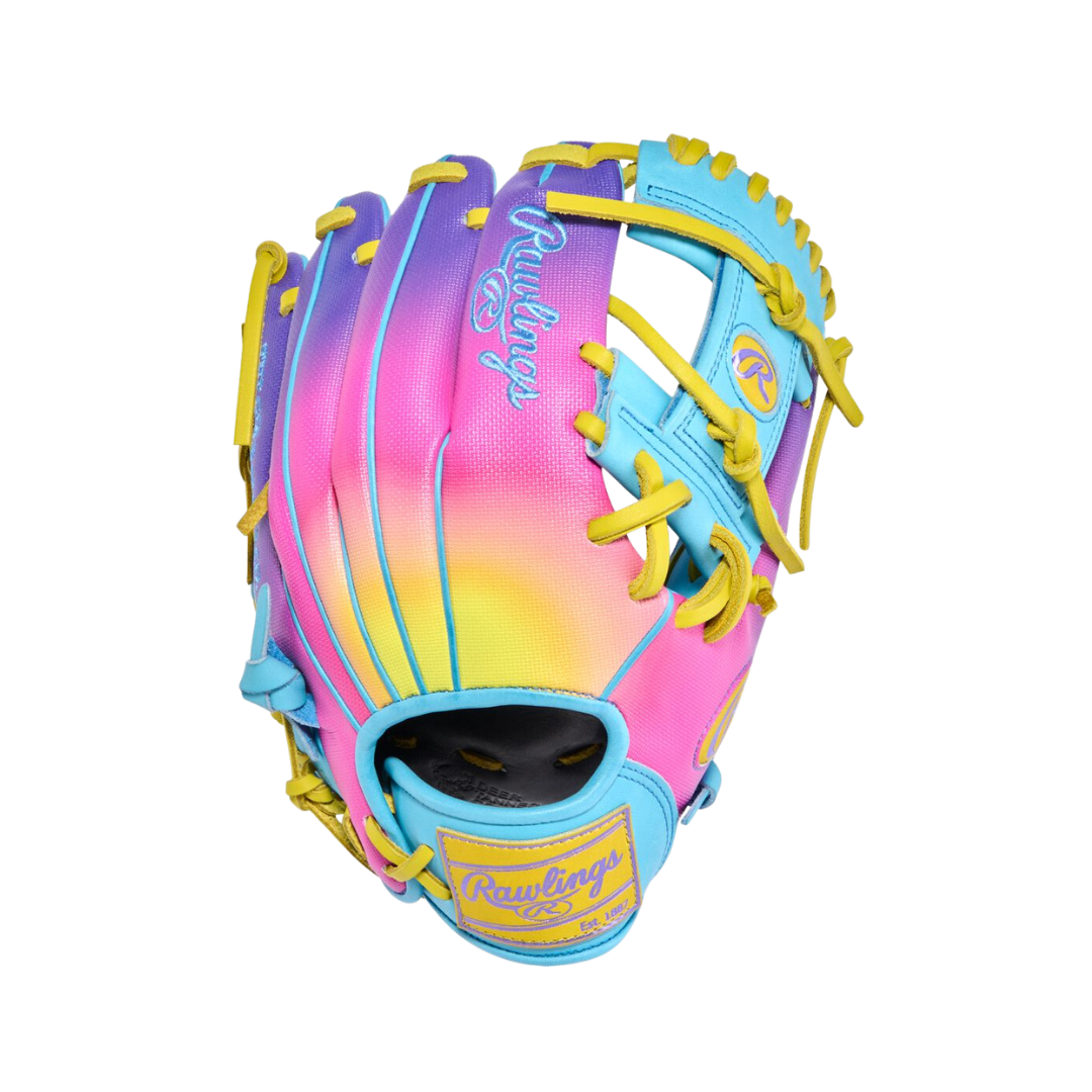 Image of Rawlings HOH Infield Contour Fit Glove (Blue/Yellow)