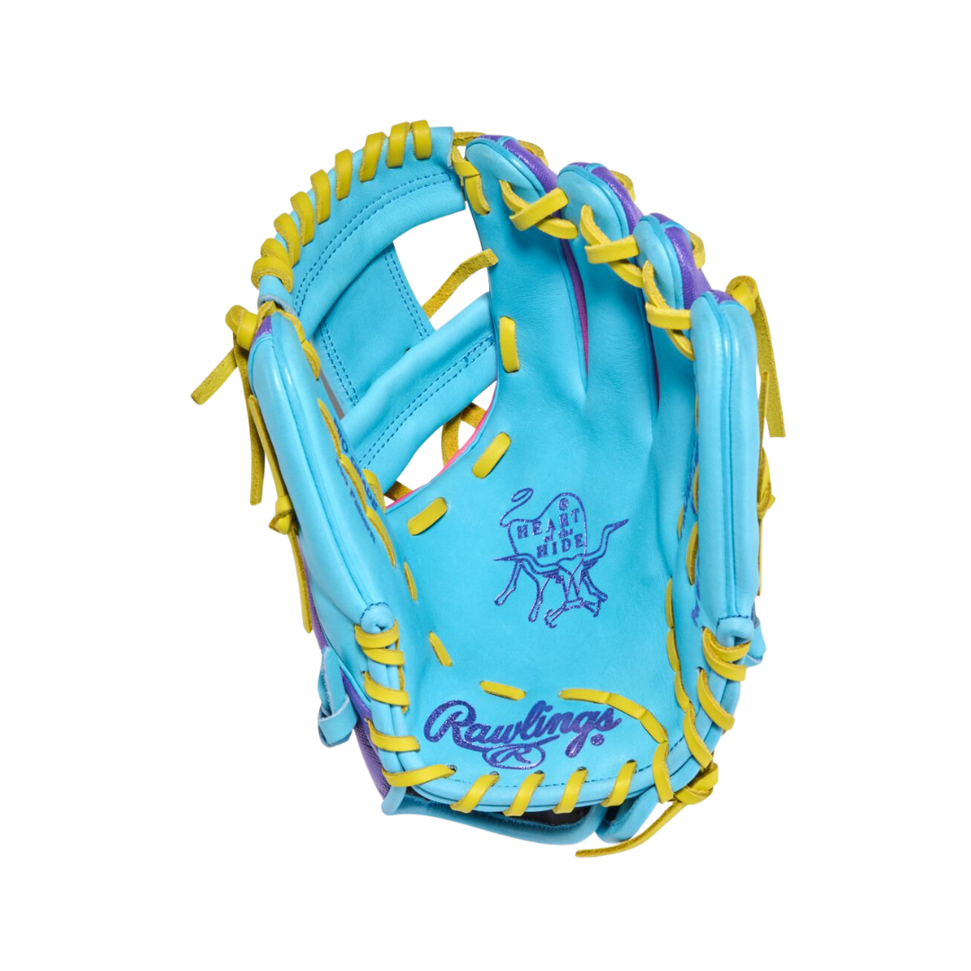 Image of Rawlings HOH Infield Contour Fit Glove (Blue/Yellow)