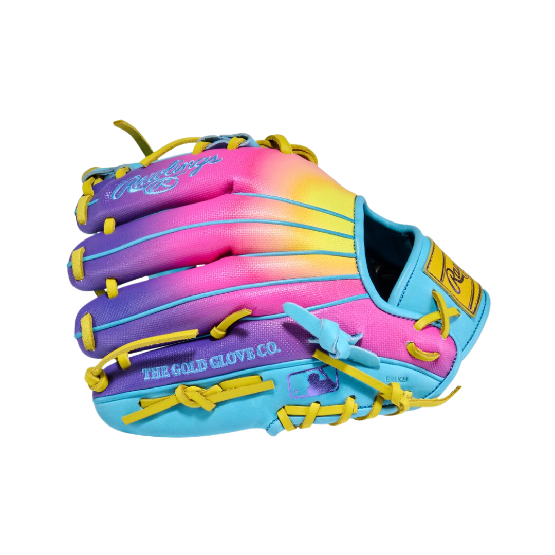 Image of Rawlings HOH Infield Contour Fit Glove (Blue/Yellow)
