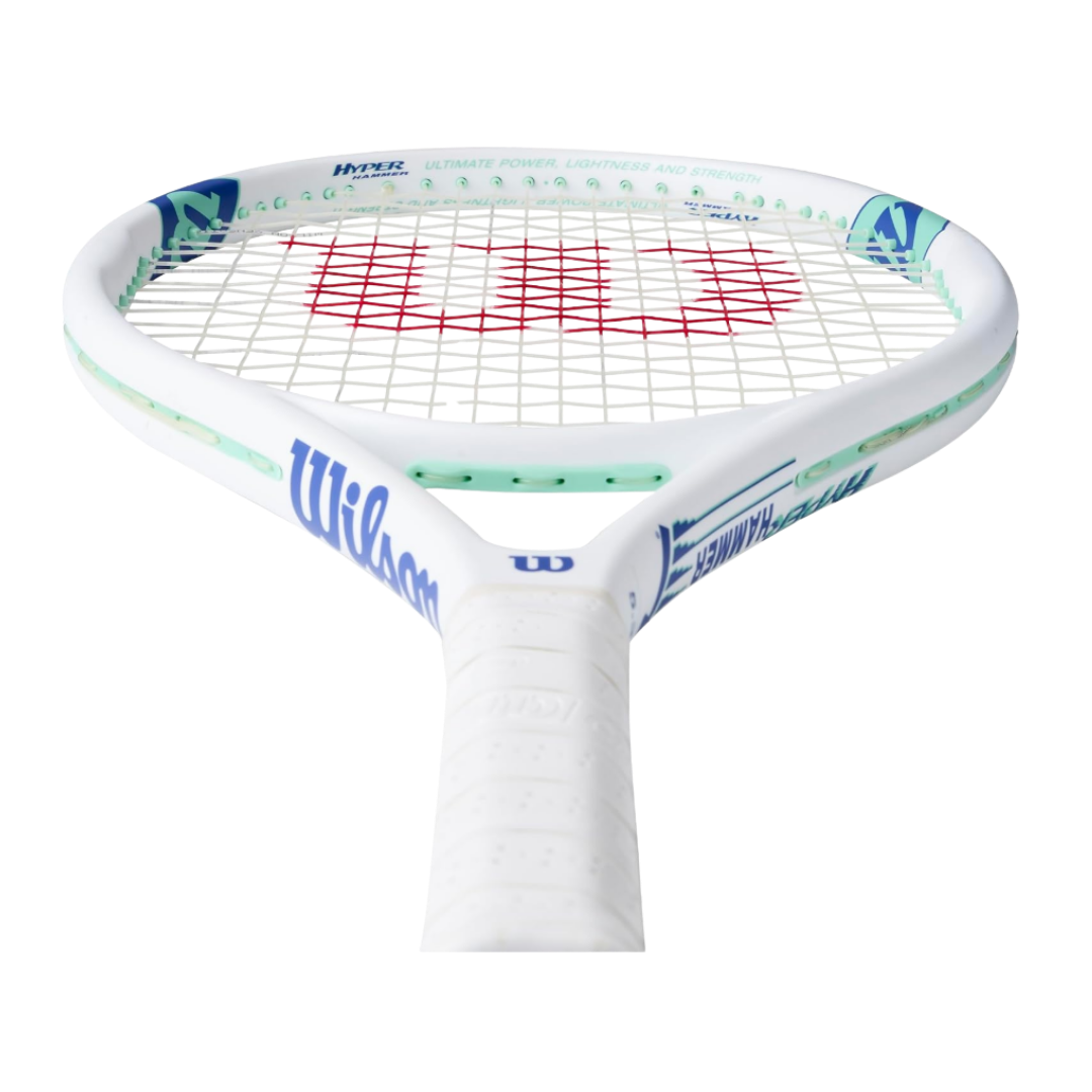 Wilson Hyper Hammer 5.3 Strung Racket 4 1/4" (White/Teal)