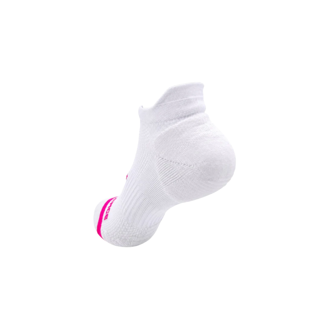 Balance Running Tab Socks w/Grip (White/Pink)