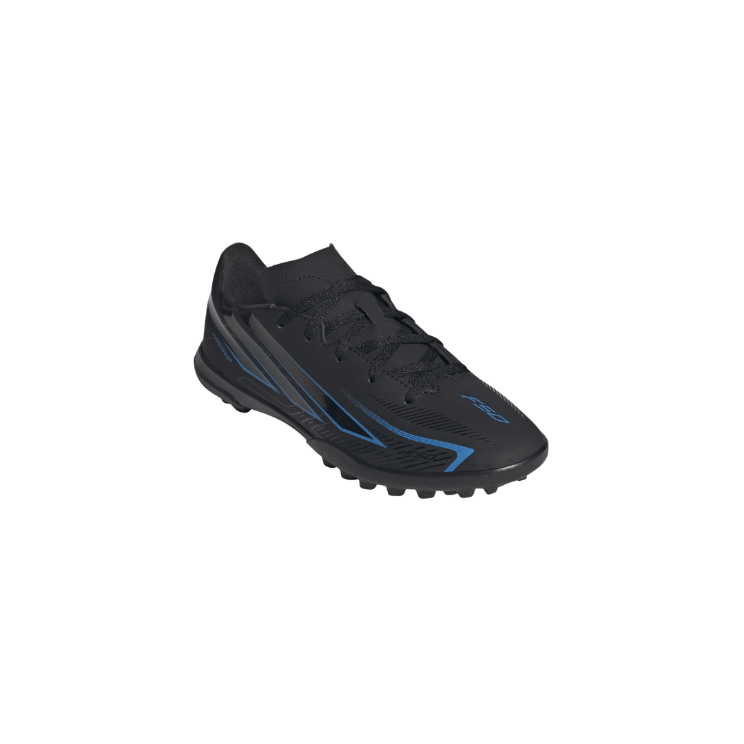 Image of Adidas Youth F50 Hyperfast Club Turf (Black/Royal)