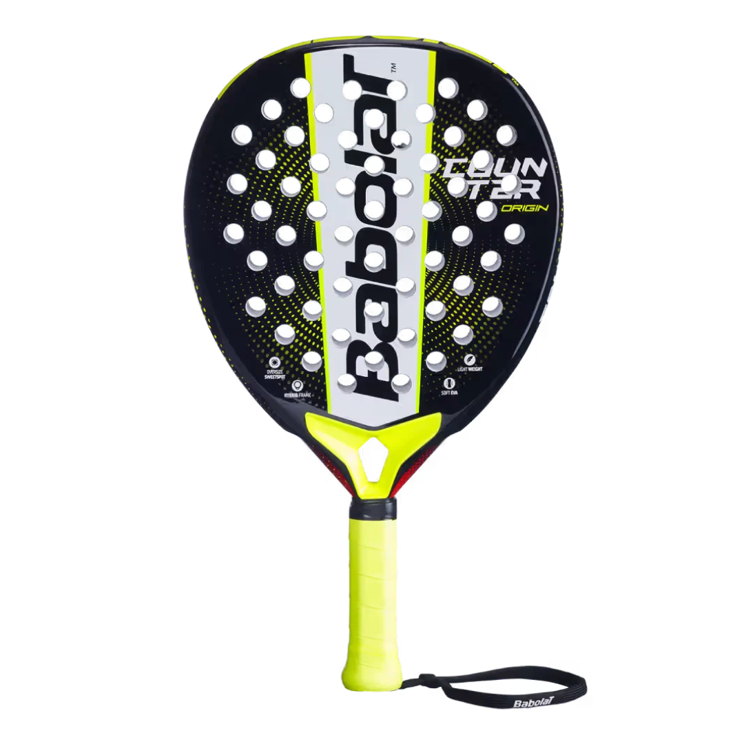 Image of Babolat Counter Origin Padel Racket (Black/Yellow)