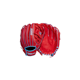 Wilson A500 Utility Youth LH Glove 11.5" (Scarlet/Columbia Blue)