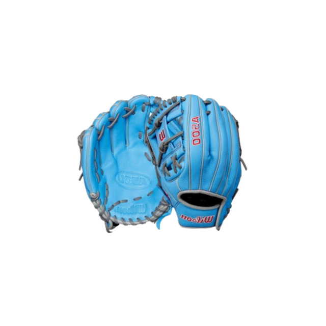 Wilson A500 Utility Youth Glove 11" (Columbia Blue/Grey)