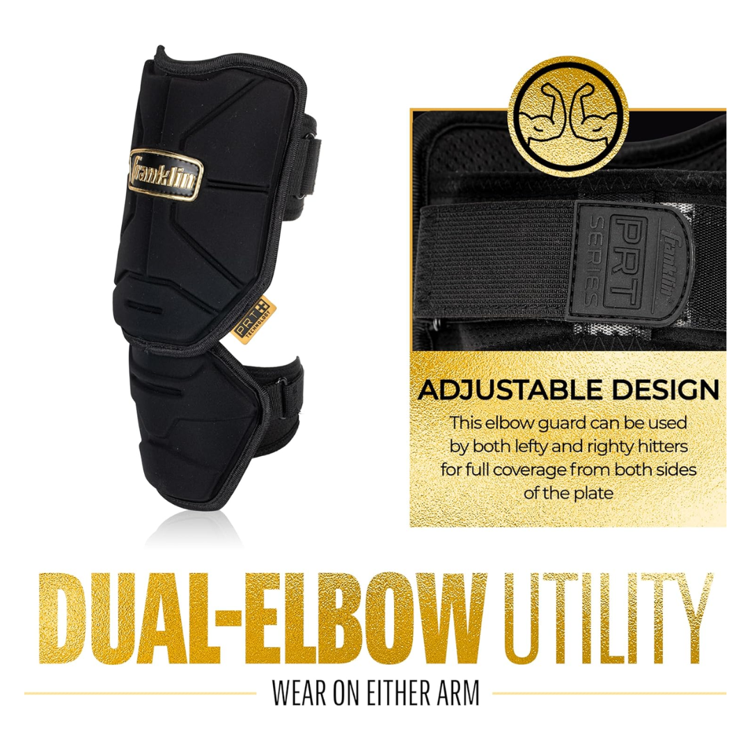 Franklin Sports Adult Elbow Guard (Black/Gold) - Deportes Salvador Colom