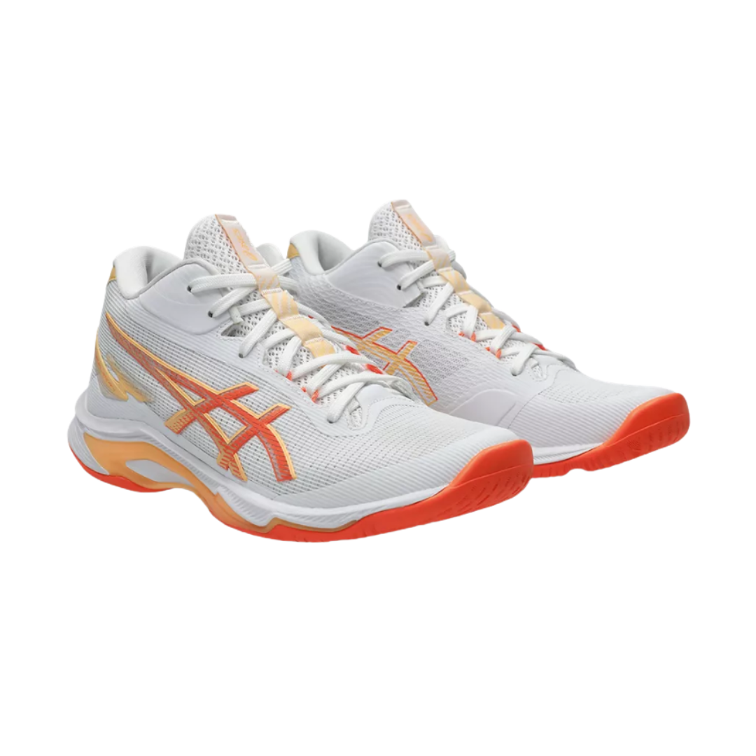 Image of Asics Netburner Ballistic FF MT 4 Women (White/Vivid Coral) - Deportes Salvador Colom