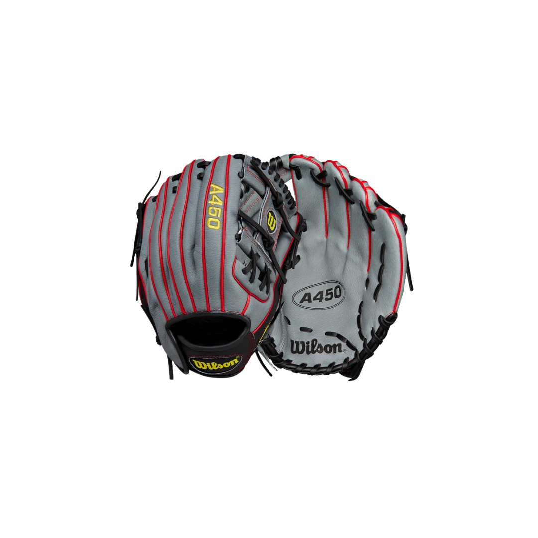 Image of Wilson A450 Glove Left Hand Thrower (Grey/Black) 11.5'' - Deportes Salvador Colom