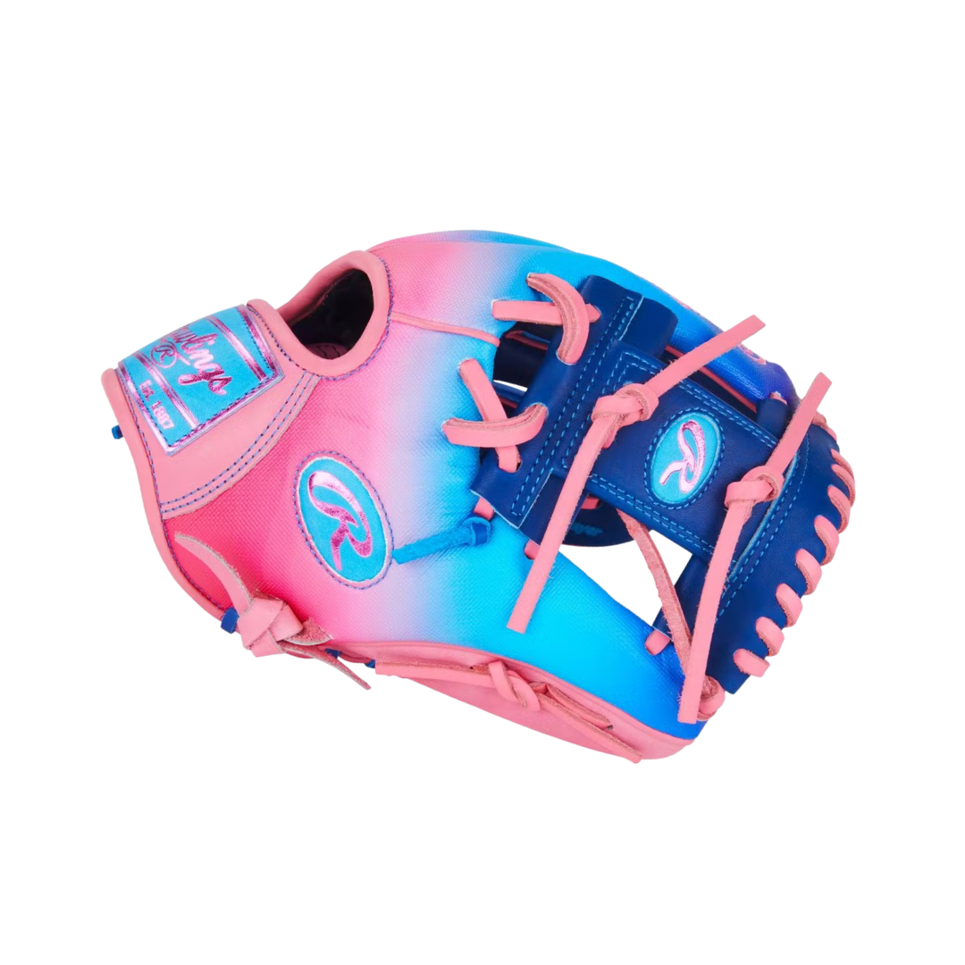 Rawlings HOH Fun Burst Edition Glove (Navy/Columbia Blue/Pink) 11.5''