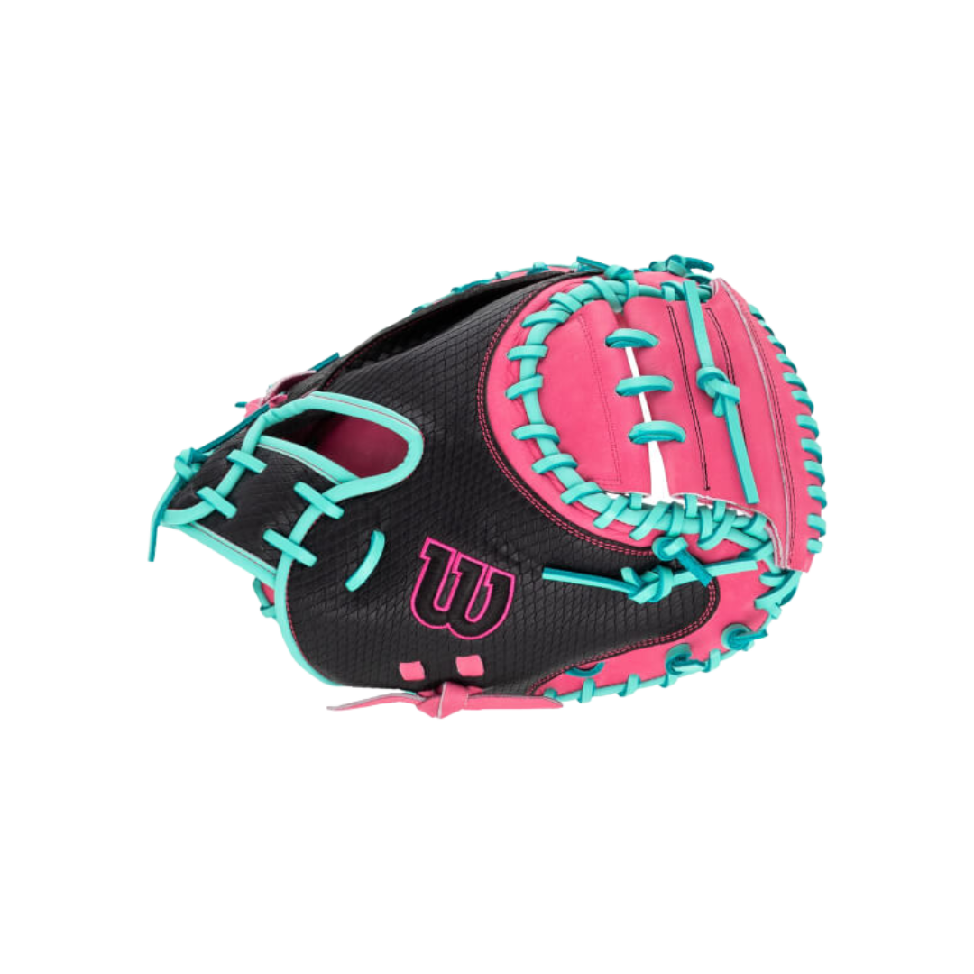 Wilson A1000 Catcher's Mitt CM33 SSS 33''(Black/Teal/Pink)