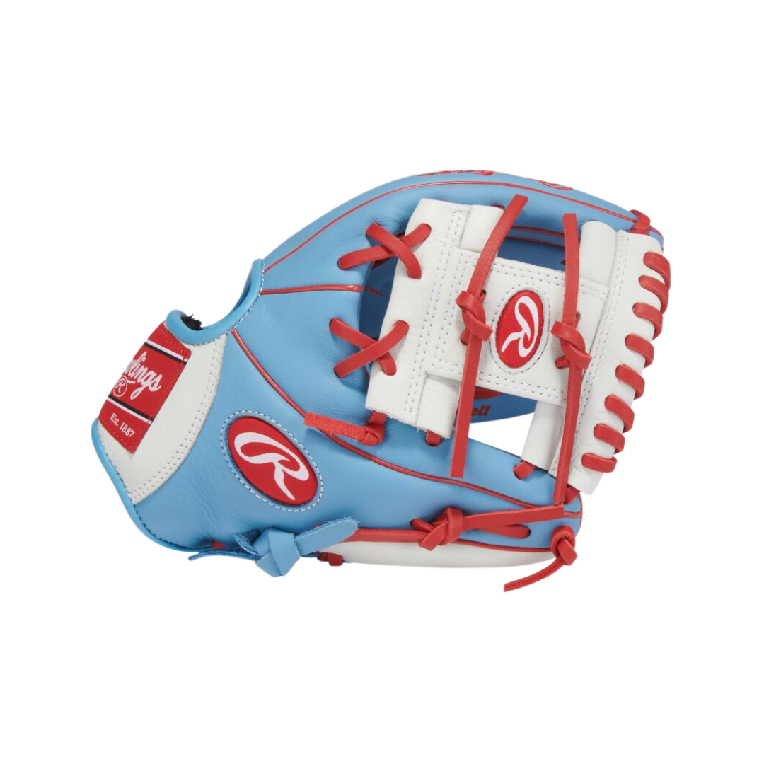 Image of Rawlings Youth SPL Carlos Correa Glove 10.5'' (Columbia Blue/White/Red)