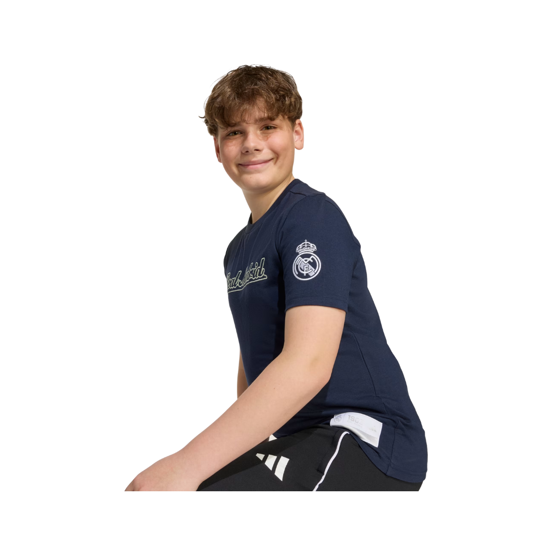 Image of Adidas Youth Real Madrid Shirt (Navy/White)