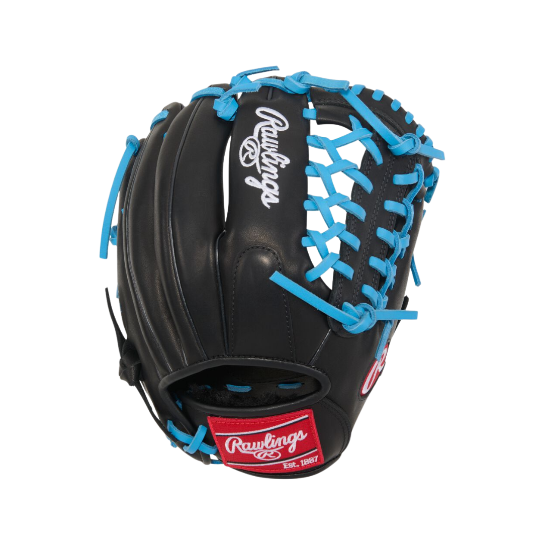 Rawlings R9 Series Left Hand Thrower Glove 11.5'' (Black/Columbia Blue)