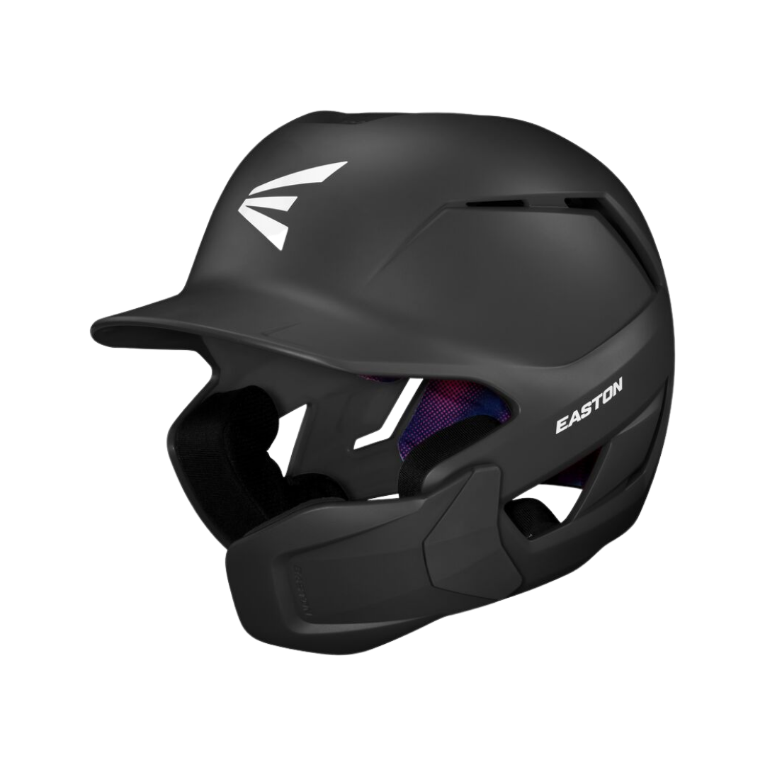 Easton Z50 Batting Helmet w/Multi-Adjust Jaw Guard (Black)