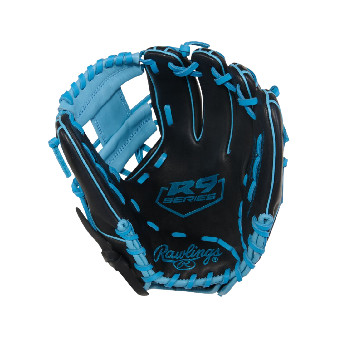 Image of Rawlings R9 Series IF Glove 11.5'' (Black/Columbia Blue)