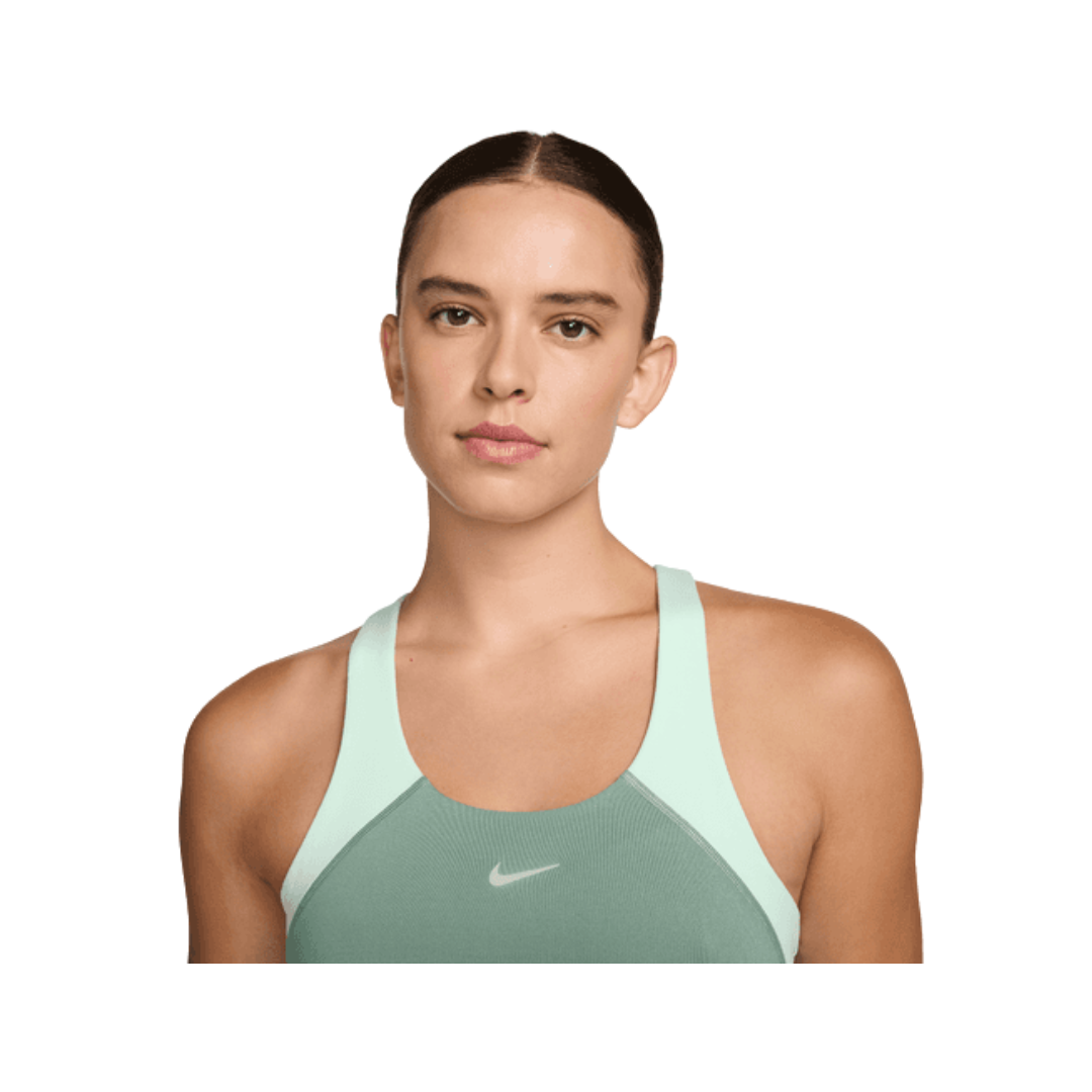 Image of Nike Tempo Medium-Support Cropped Sports Bra Tank (Green)
