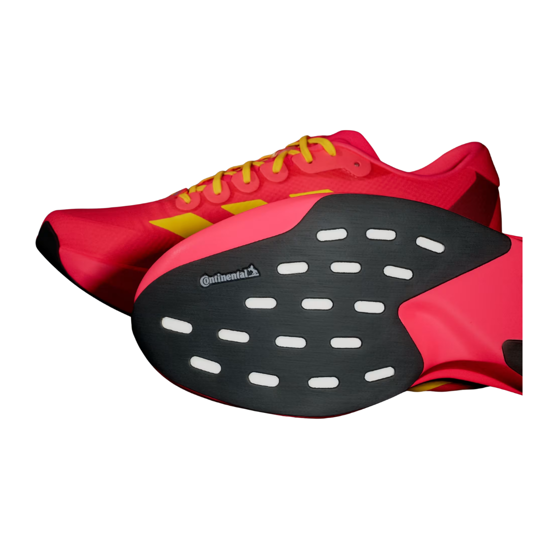 Image of Adidas Adizero EVO SL Woven Shoes Men (Crimson/Yellow).