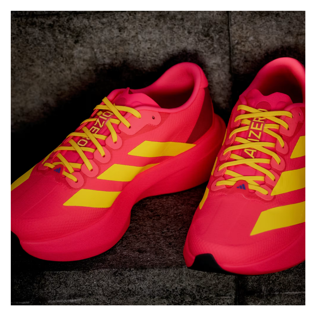 Adidas Adizero EVO SL Woven Shoes Men (Crimson/Yellow).