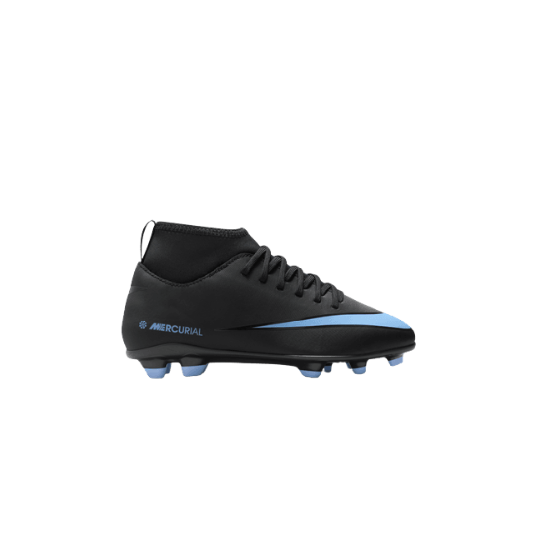 Nike Jr. Mercurial Superfly 10 Club FG/MG (Black/Columbia Blue)