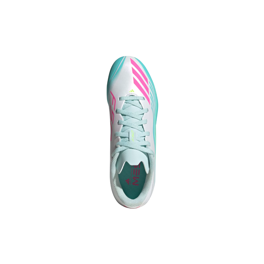 Image of Adidas Youth F50 Messi League FG/MG (White/Pink/Aqua)