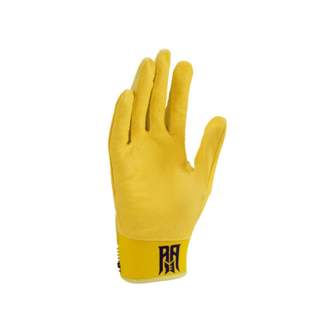 Image of Nike Alpha Elite 2.0 Acuña Batting Gloves (Yellow)
