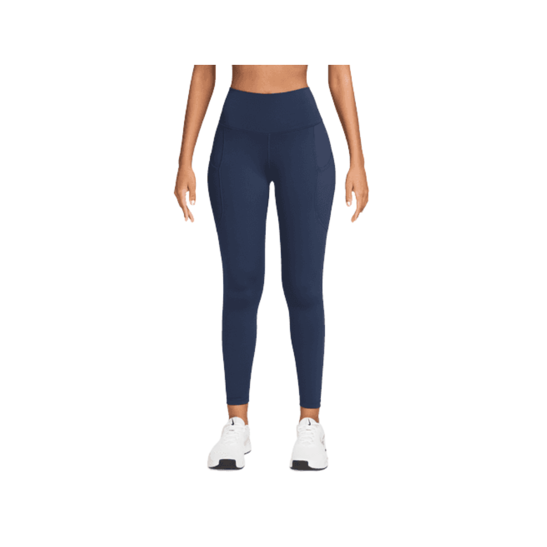 Nike One High-Waisted 7/8 Leggings with Pockets (Navy)