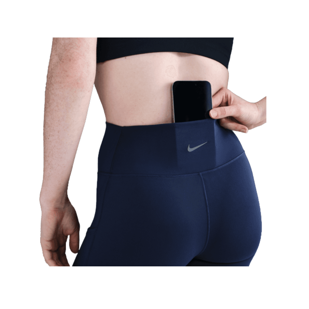 Nike One High-Waisted 7/8 Leggings with Pockets (Navy)