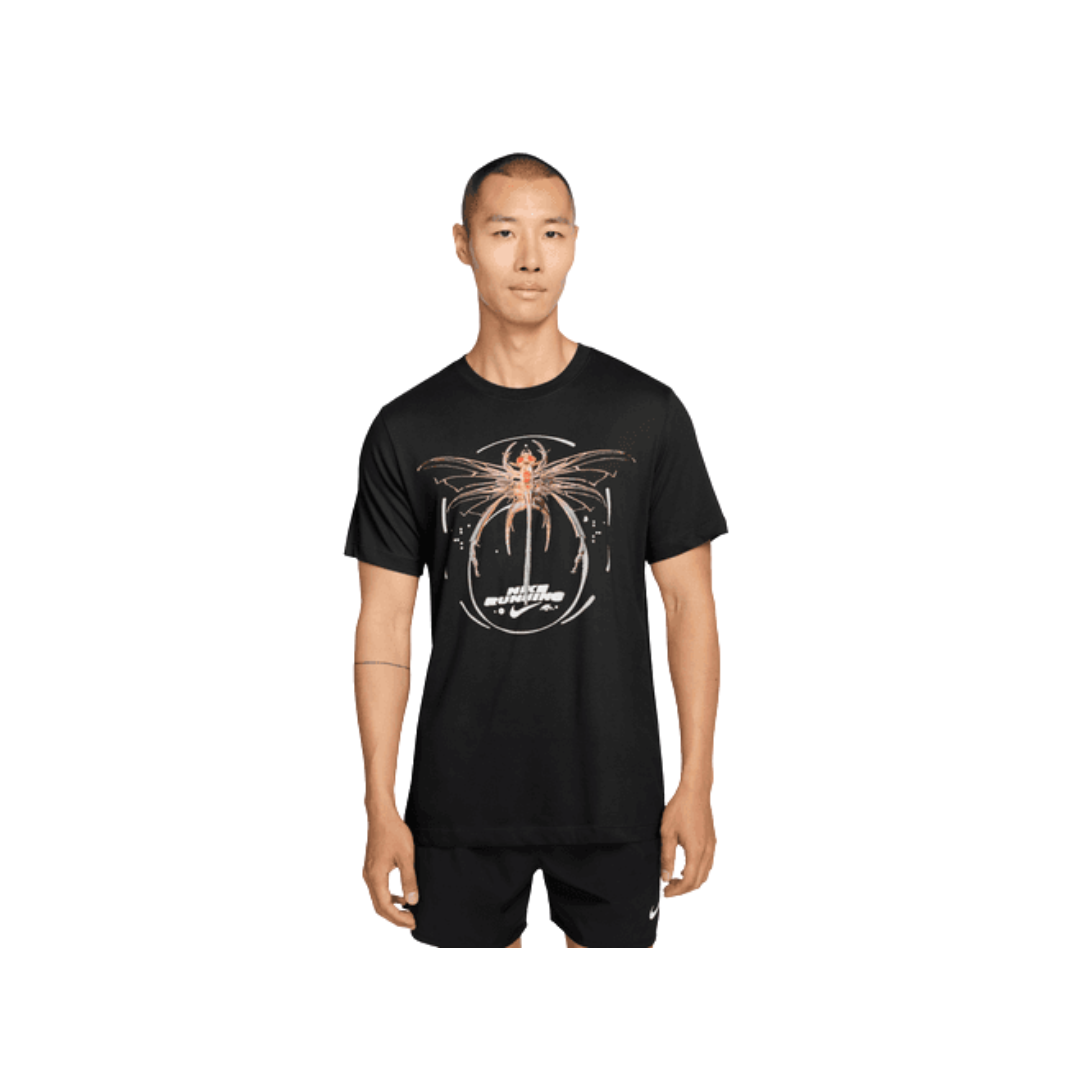 Nike Men Dri-FIT Running T-Shirt (Black)