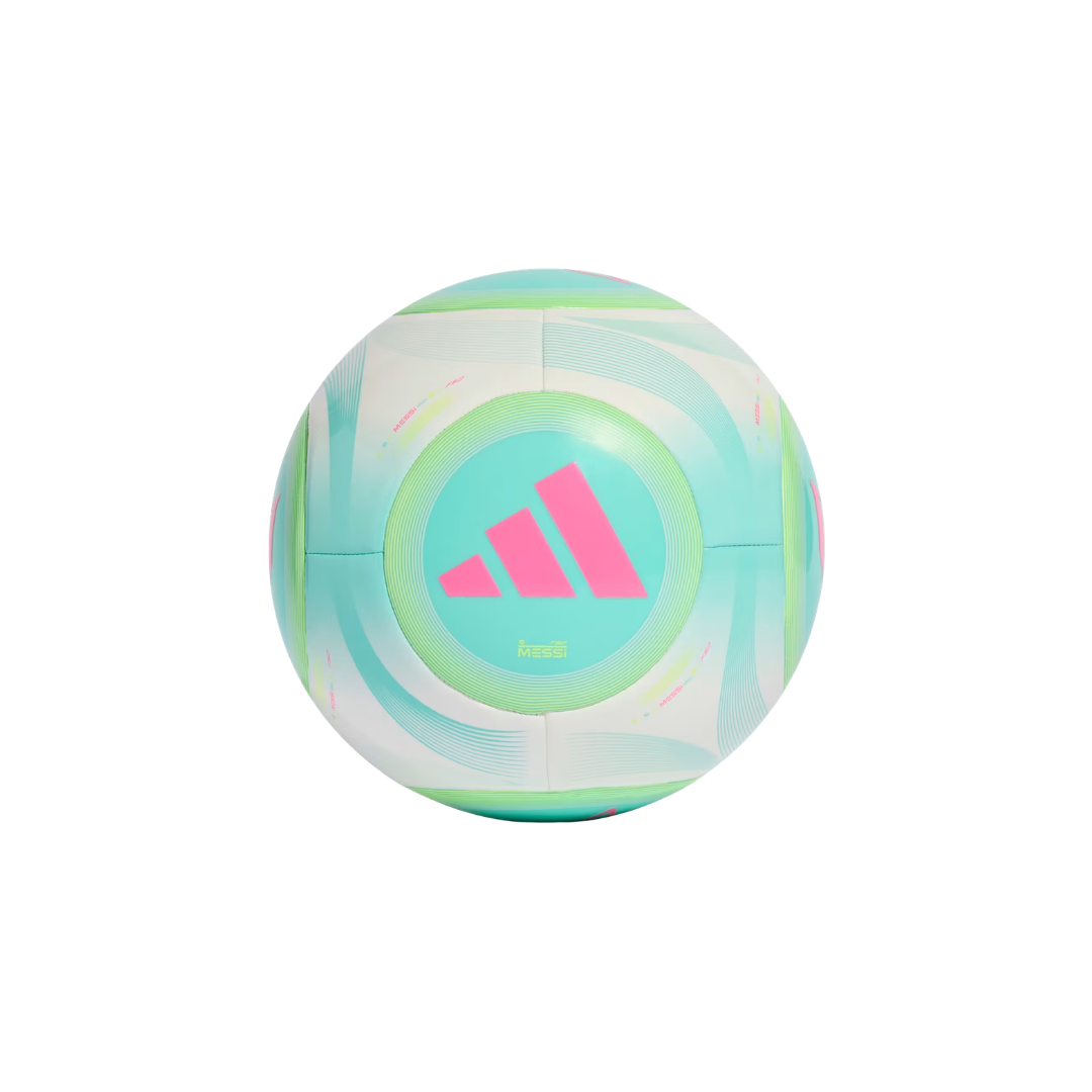 Adidas Messi Club Soccer Ball (White/Mint/Pink)