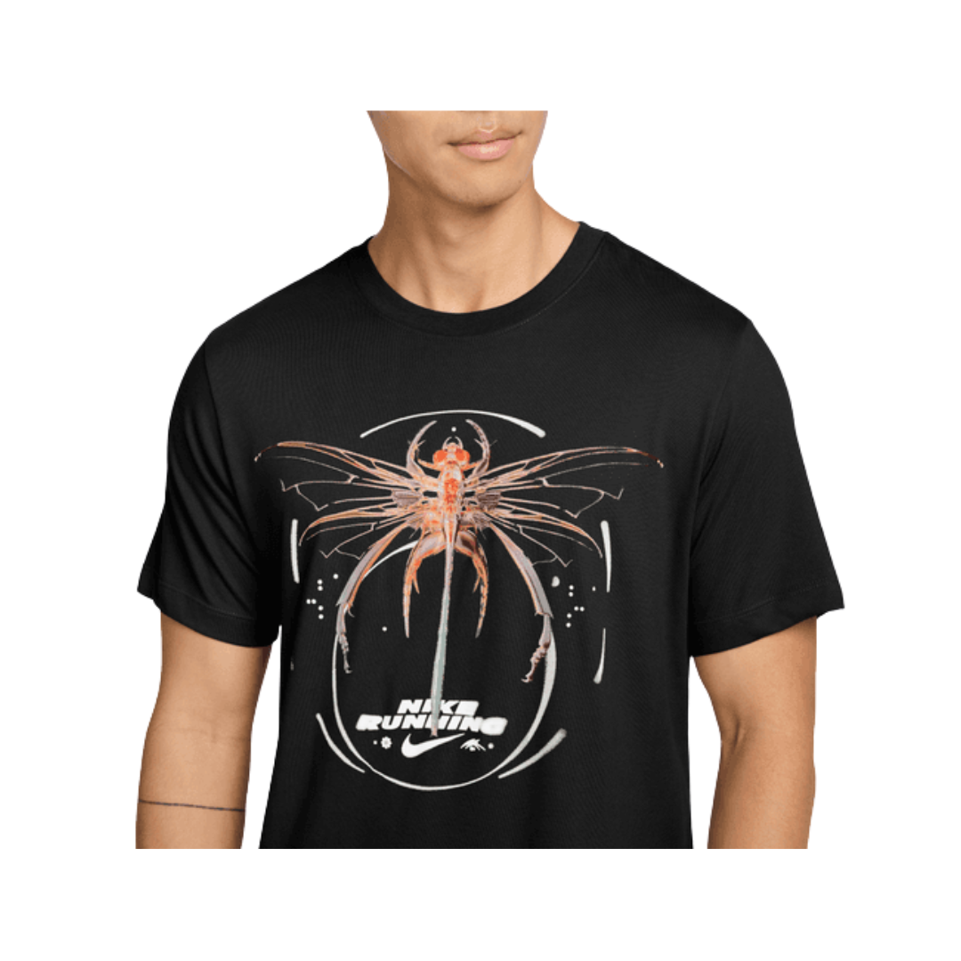 Image of Nike Men Dri-FIT Running T-Shirt (Black)