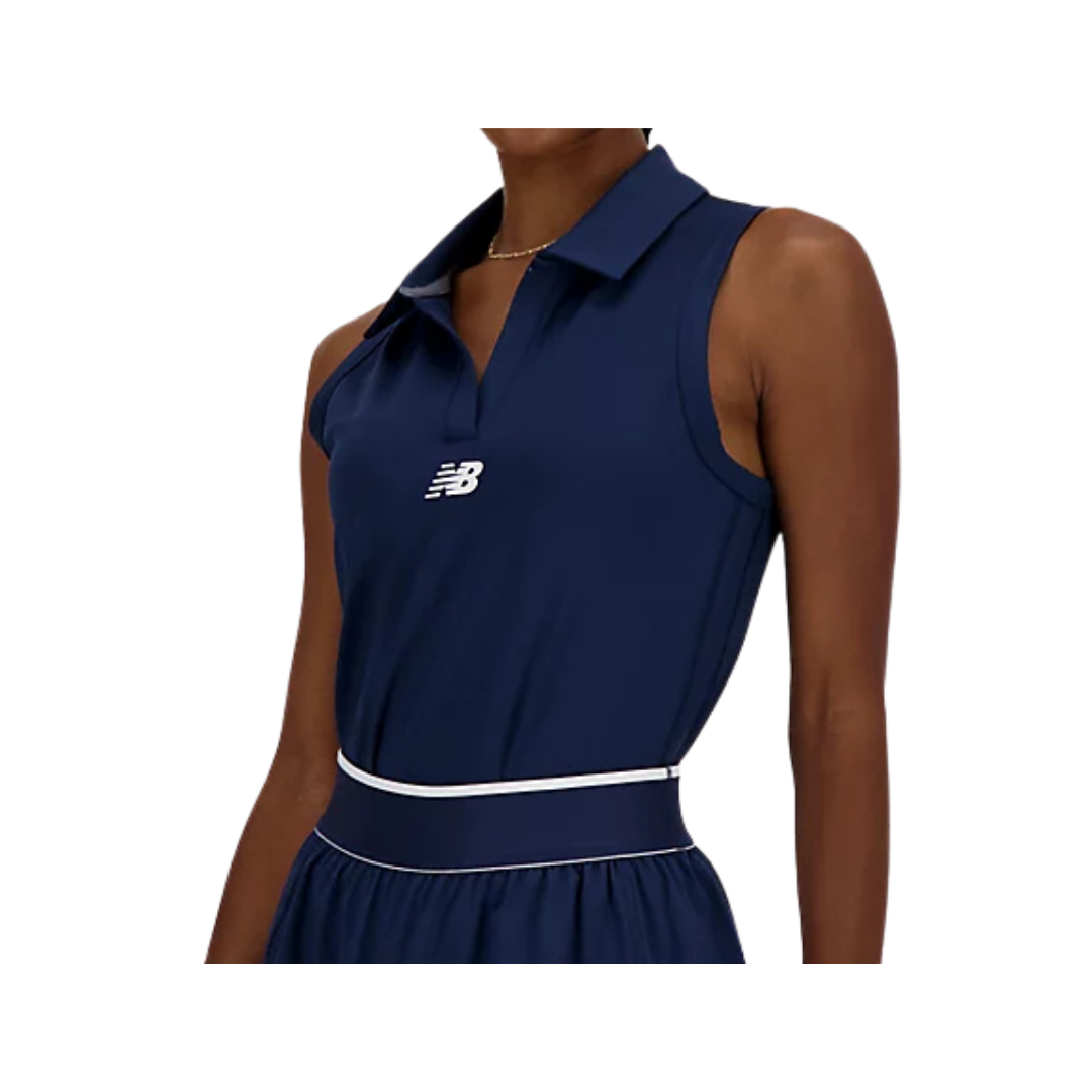 New Balance Woman's Collared Tournament Tank (Navy)