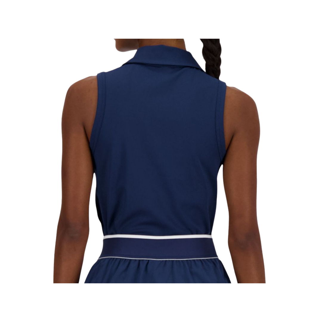 Image of New Balance Woman's Collared Tournament Tank (Navy)