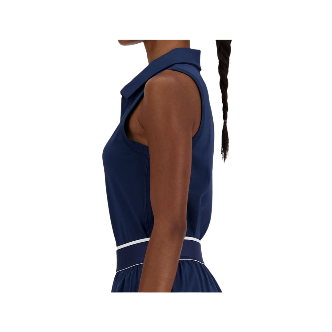 New Balance Woman's Collared Tournament Tank (Navy)
