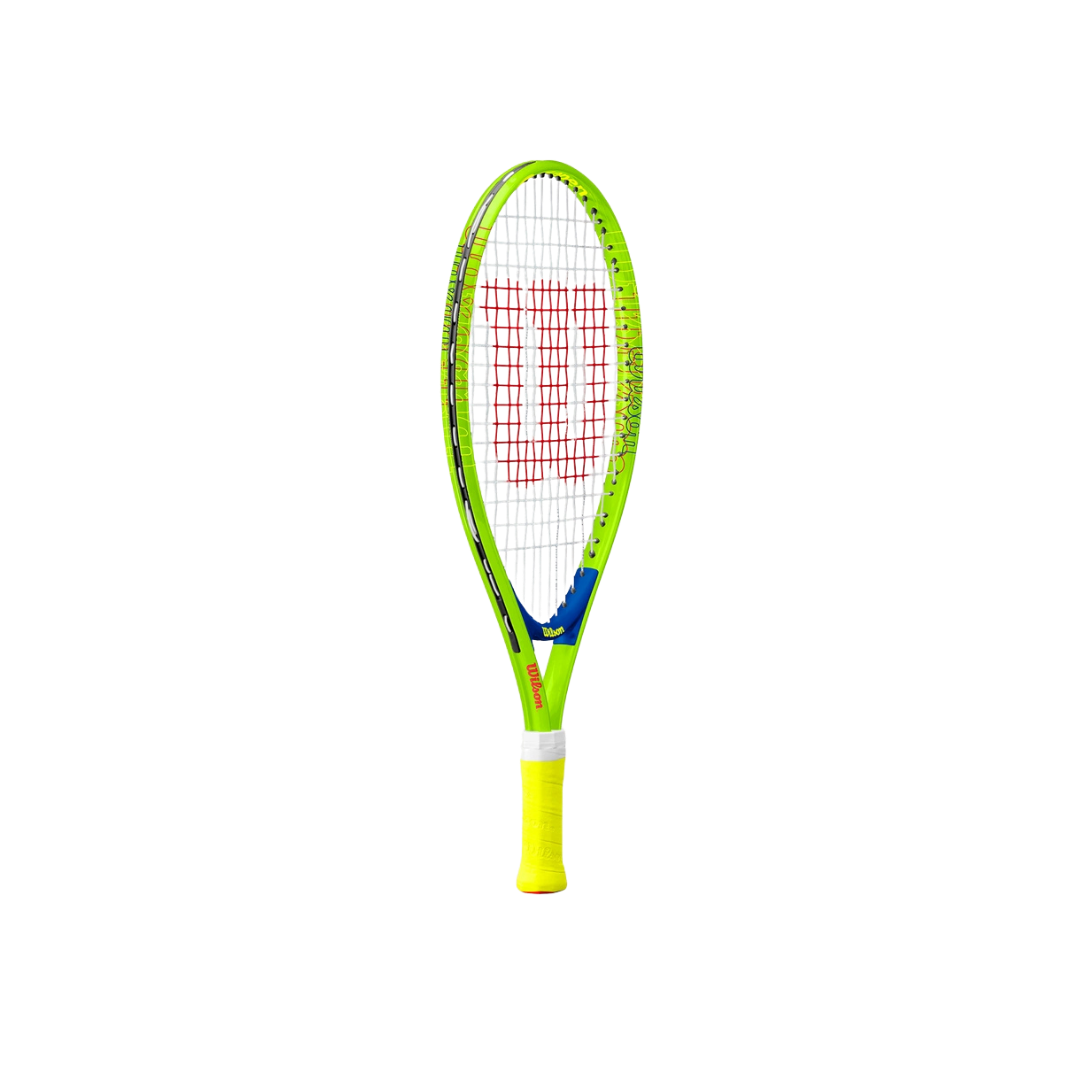 Wilson US Open Jr 19" Tennis Racket Strung (Neon Green/ Royal)
