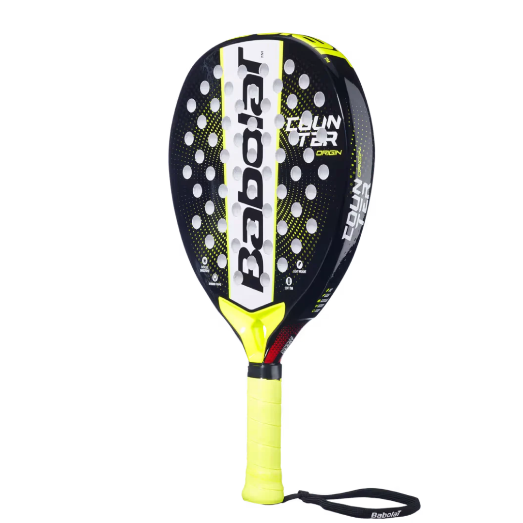 Image of Babolat Counter Origin Padel Racket (Black/Yellow)
