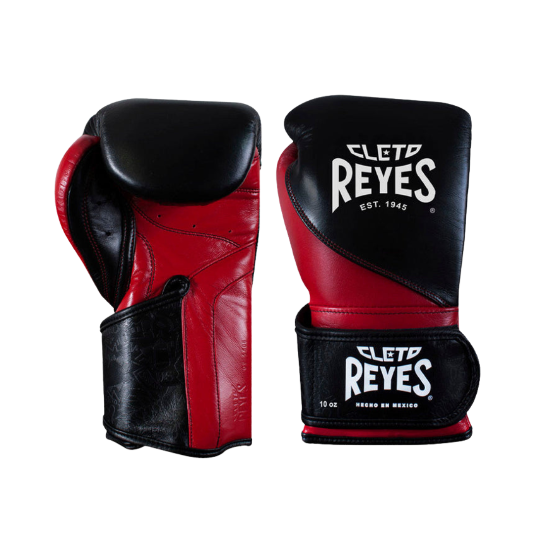 Image of Cleto Reyes Leather Gloves Black/Red 10 oz - Deportes Salvador Colom