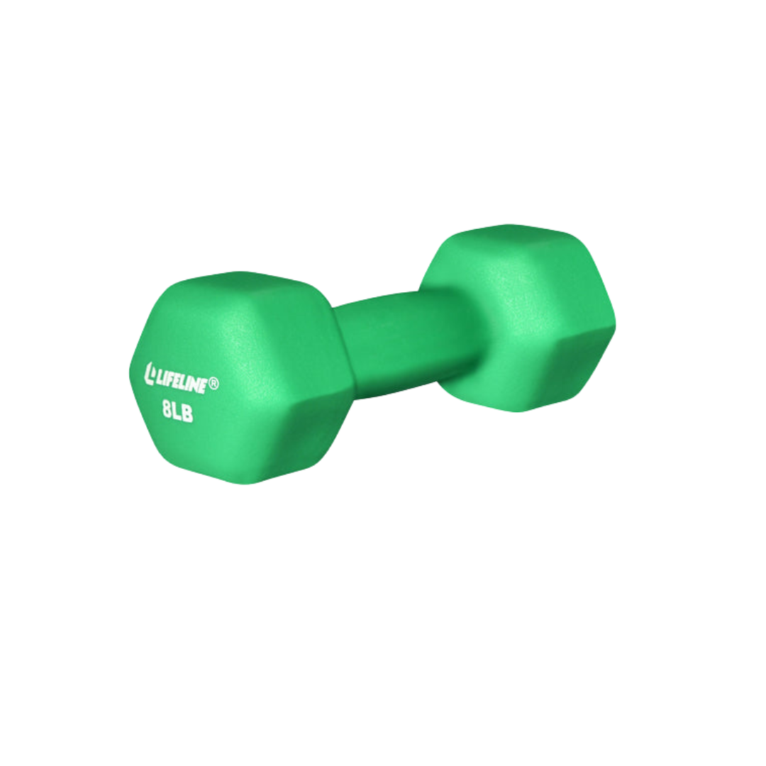 Lifeline Neoprene Dumbbell Green 8 lb