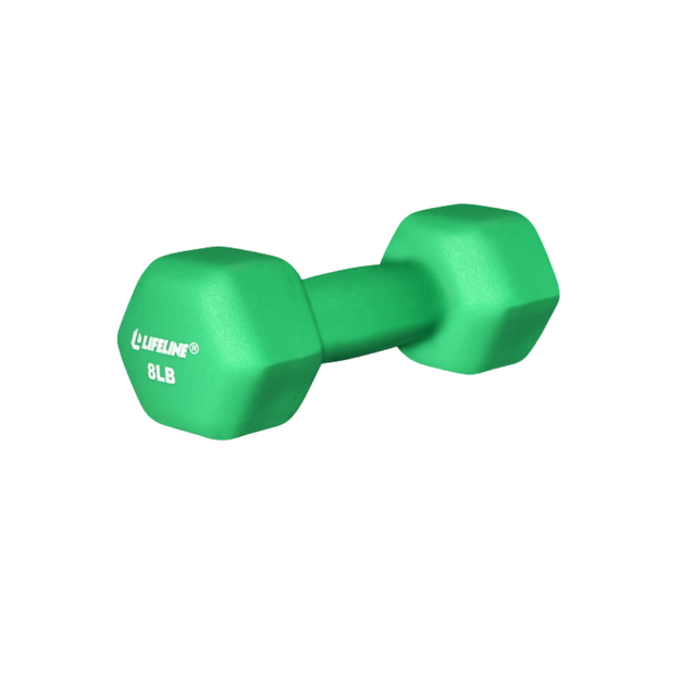 Lifeline Neoprene Dumbbell Green 8 lb