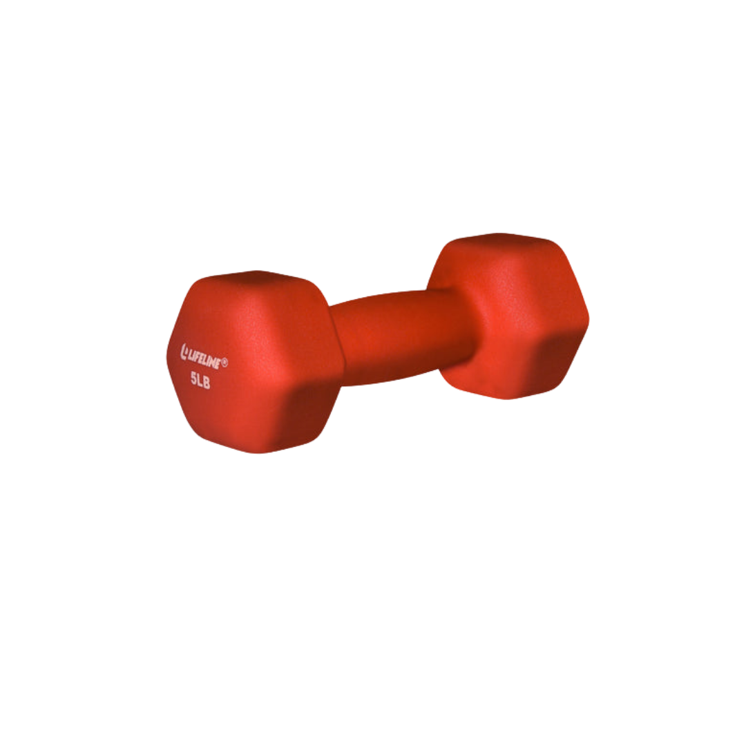 Lifeline Neoprene Dumbbell Orange 5 lb